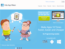 Tablet Screenshot of kidsappmaker.com
